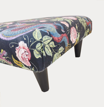 Dragons Footstool Pouffe Ottoman with Black Legs 5 patterns to choose