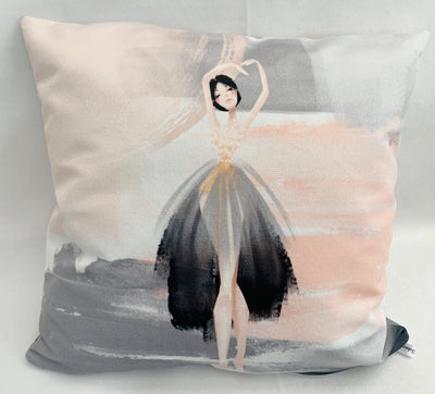 Ballerina Dancer Velvet Luxury Pillow Covers 45x45cm Zippered - MagnoliaFabric