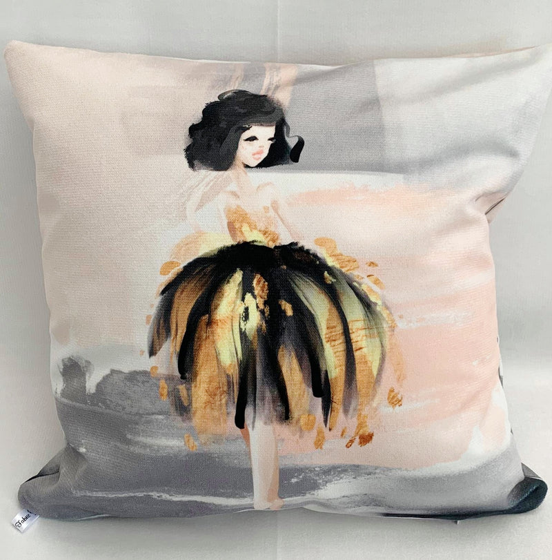 ballerina dancer decorative cushion