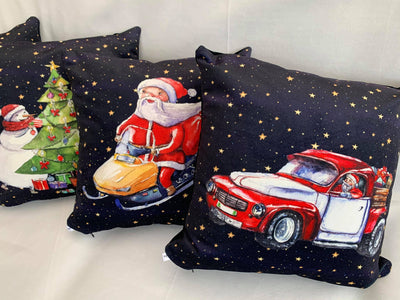 set of christmas velvet decorative cushion