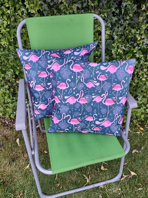 pink flamingo garden pillowcase