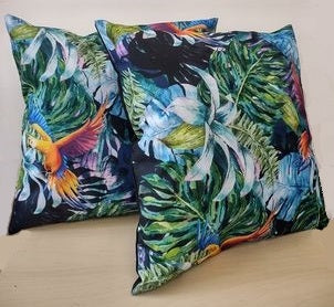 tropical jungle leaves outdoor pillowcase