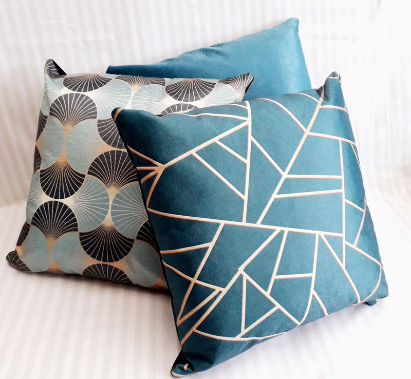 blue teal bedroom decorative pillowcase