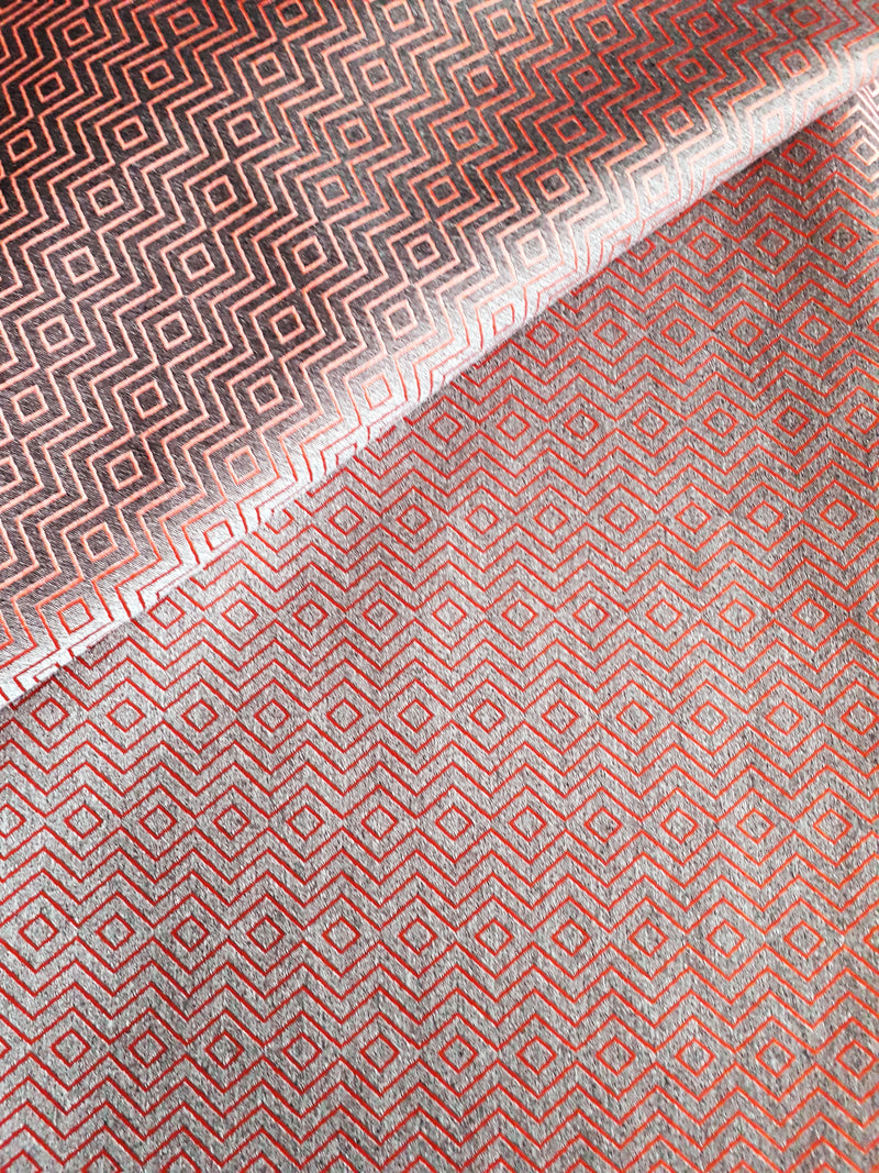 orange geometric luxury outdoor fabric