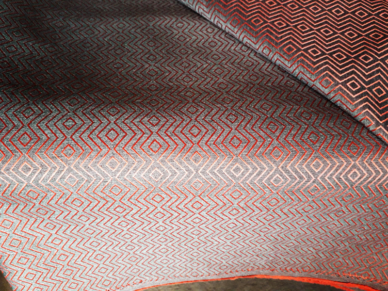 metalized orange luxury furnishing fabric