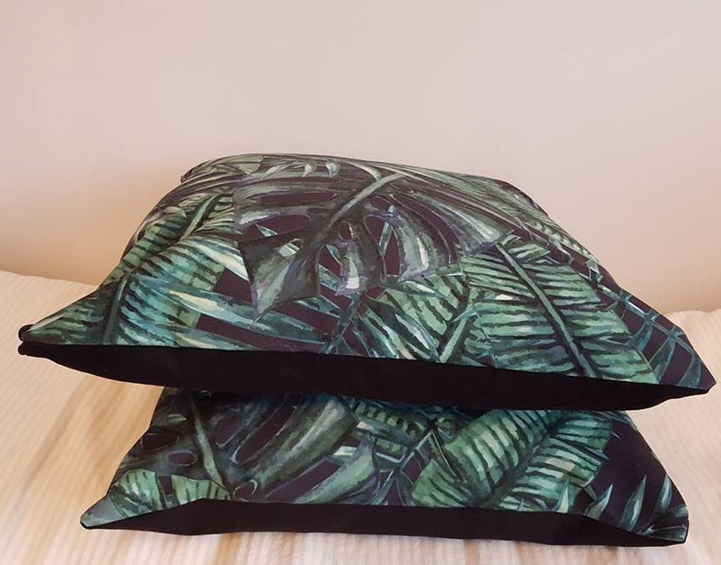 Tropical Palm Leafs Decorative Cushion 45x45cm+ - MagnoliaFabric