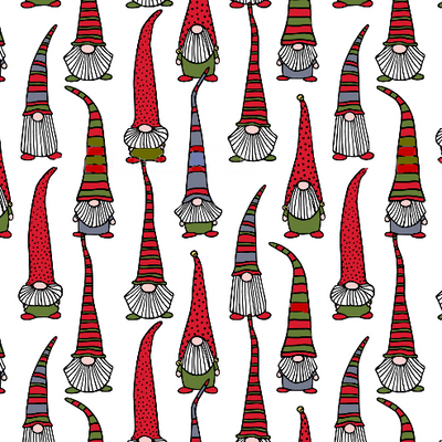 winter gnomes premium cotton fabric