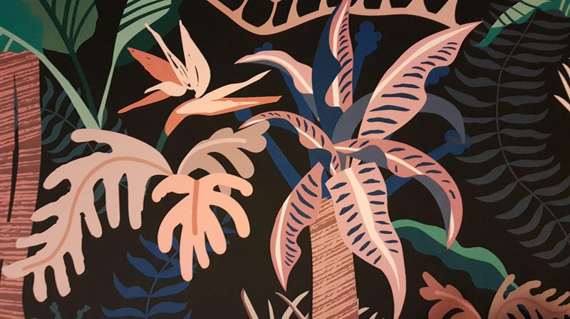 tropical forest patterned fabric