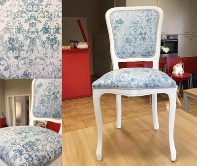 ornamental fabric chair renovation chabby chic