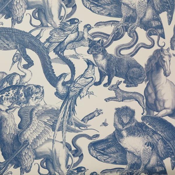 Blue Quirky Animals - MagnoliaFabric