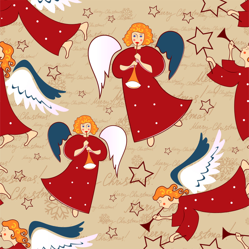 Christmas Angels Panama Cotton - MagnoliaFabric