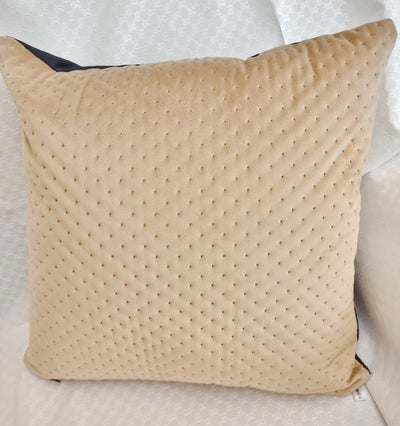 Luxury Camel Beige Quilted Dots Velvet Pillowcase 40x40cm+ Zippered - MagnoliaFabric