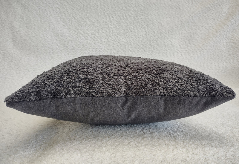 Graphite Boucle Recycled Pillowcase - MagnoliaFabric