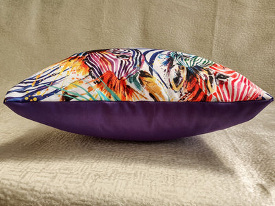 Rainbow Zebras Pillow Cover 40x40cm+ Zippered - MagnoliaFabric