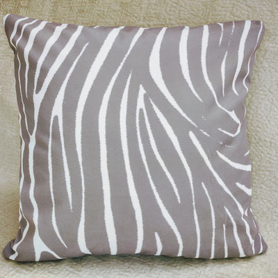 Grey Zebra Velvet Pillow Cover 40x40cm+ Zippered - MagnoliaFabric