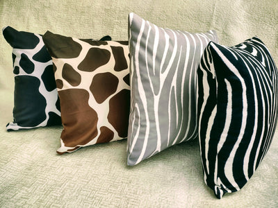 Zebra Velvet Pillow Cover 40x40cm+ Zippered - MagnoliaFabric