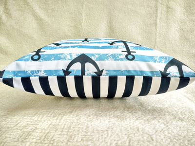 Marine Style Stripped Pillow Cover 40x40cm+ Zippered - MagnoliaFabric