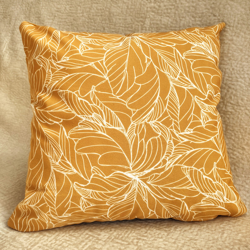 Yellow Flowers Velvet Cushion Cover 45x45cm+ - MagnoliaFabric