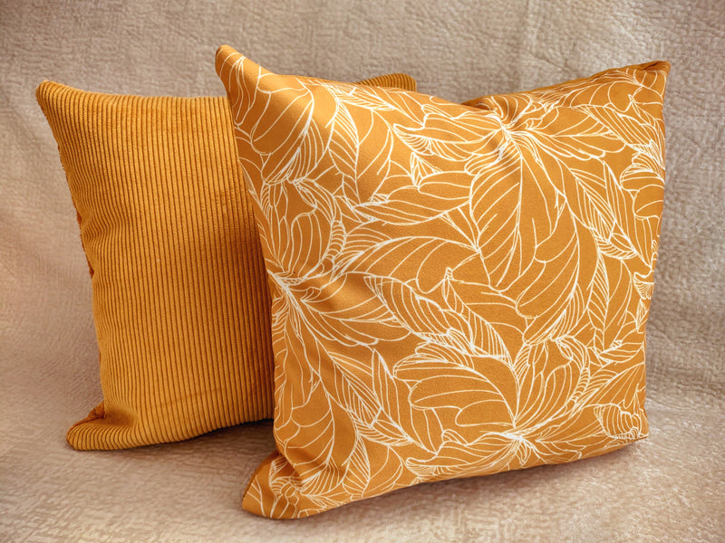 Yellow Flowers Velvet Cushion Cover 45x45cm+ - MagnoliaFabric