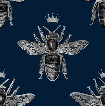 blue navy decorative bee home decor fabric velvet