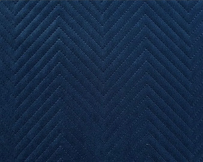 zig zag quilted navy soft furnishing velvet