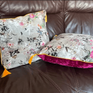 spring flowers velvet decorative cushions