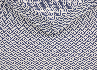 navy geometric outdoor waterproof fabric