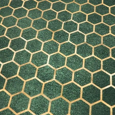 gold honeycomb upholstery fabric