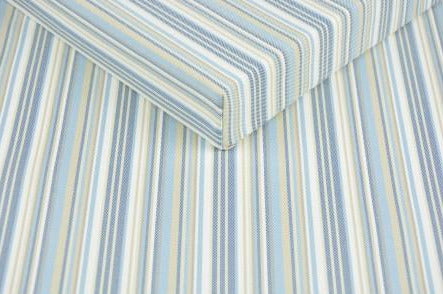 blue beige stripes deck chair fabric