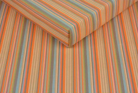 orange stripped outdoor fabric for cushion and deck chairs