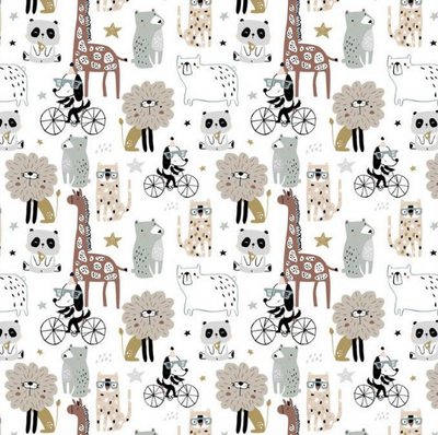 Llama Zoo Cotton Kids Fabric - MagnoliaFabric