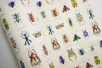 insects cotton upholstery fabric 280cm width