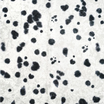 Ink Black Dots Crushed Velvet - MagnoliaFabric