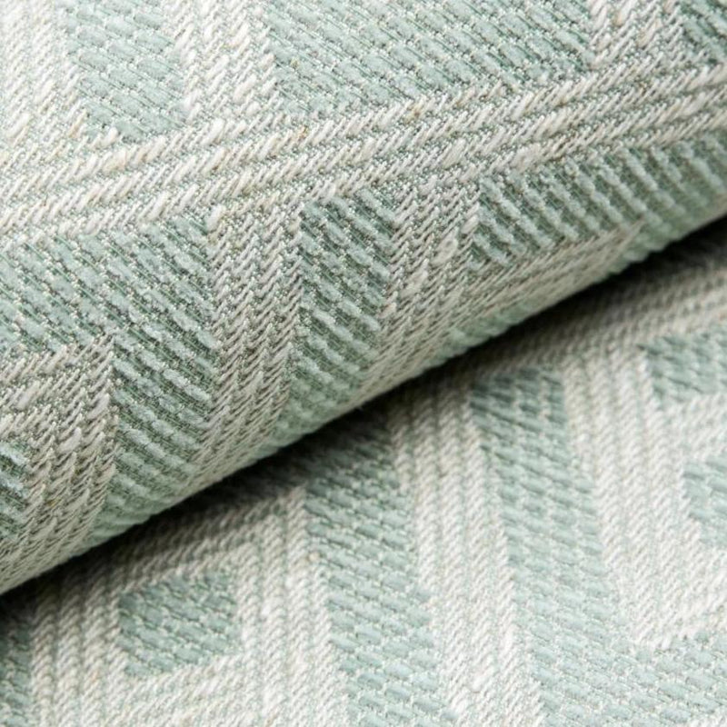 pastel green geometric woven fabric