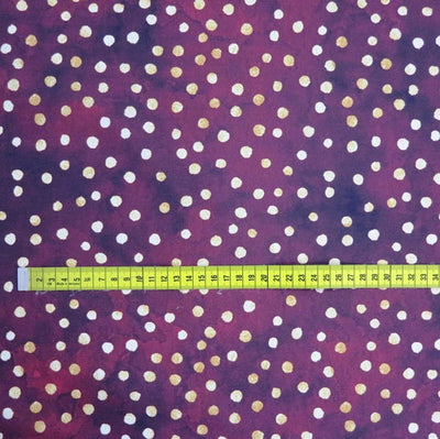 gold dots purple outdoor fabric