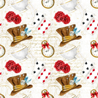 Alice in Wonderland, The Mad Hatter Cotton - MagnoliaFabric