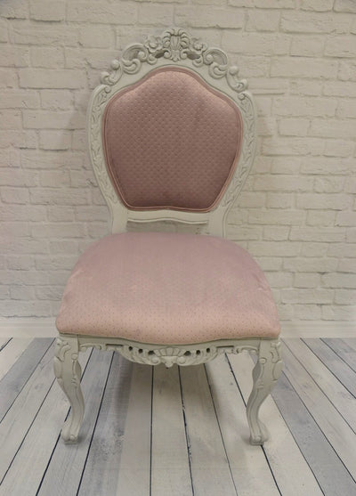 shabby chic white French style chair