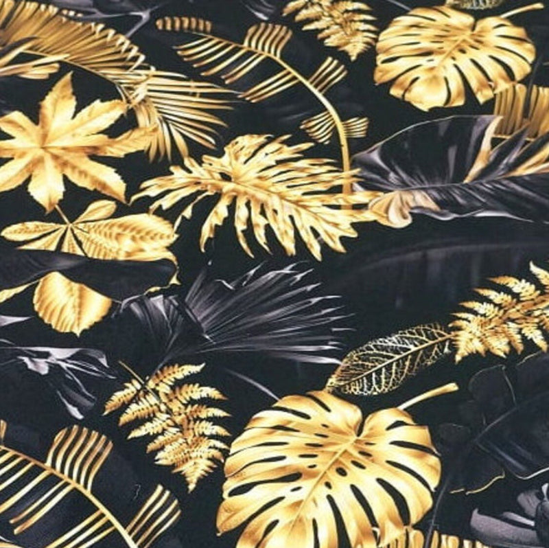 tropical jungle leafs upholstery velvet fabric