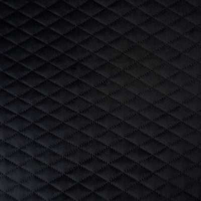 Diamonds Quilted Black Velvet - MagnoliaFabric