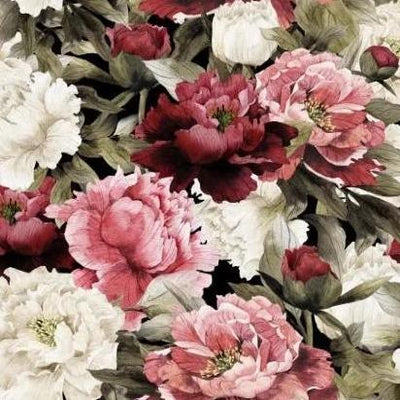 peonies velvet fabric