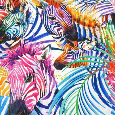 rainbow zebra outdoor waterproof fabric