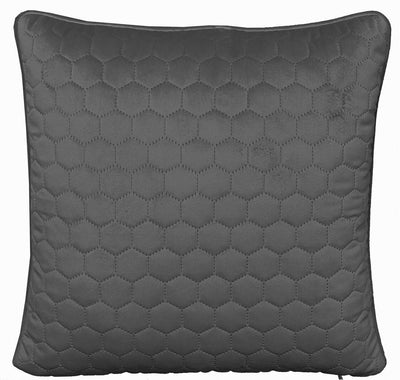 grey honeycomb quilted velvet pillowcase