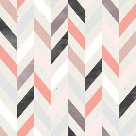 pink herringbone furnishing cotton fabric