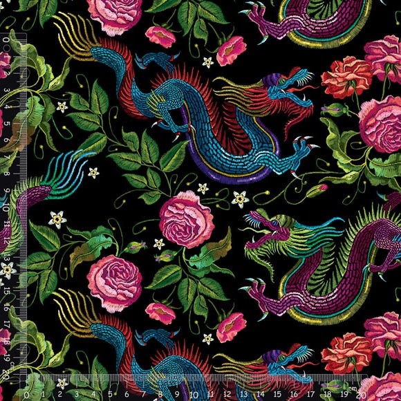 chinese dragons fabric for outdoor cushions