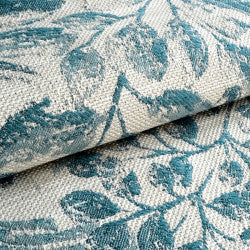 Blue Nature Floral Linen - MagnoliaFabric