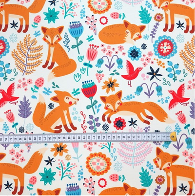 fox pattern outdoor fabric