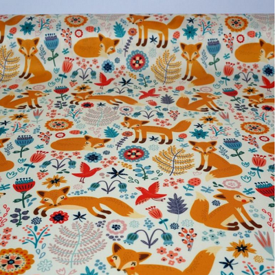 foxes fabric for kids